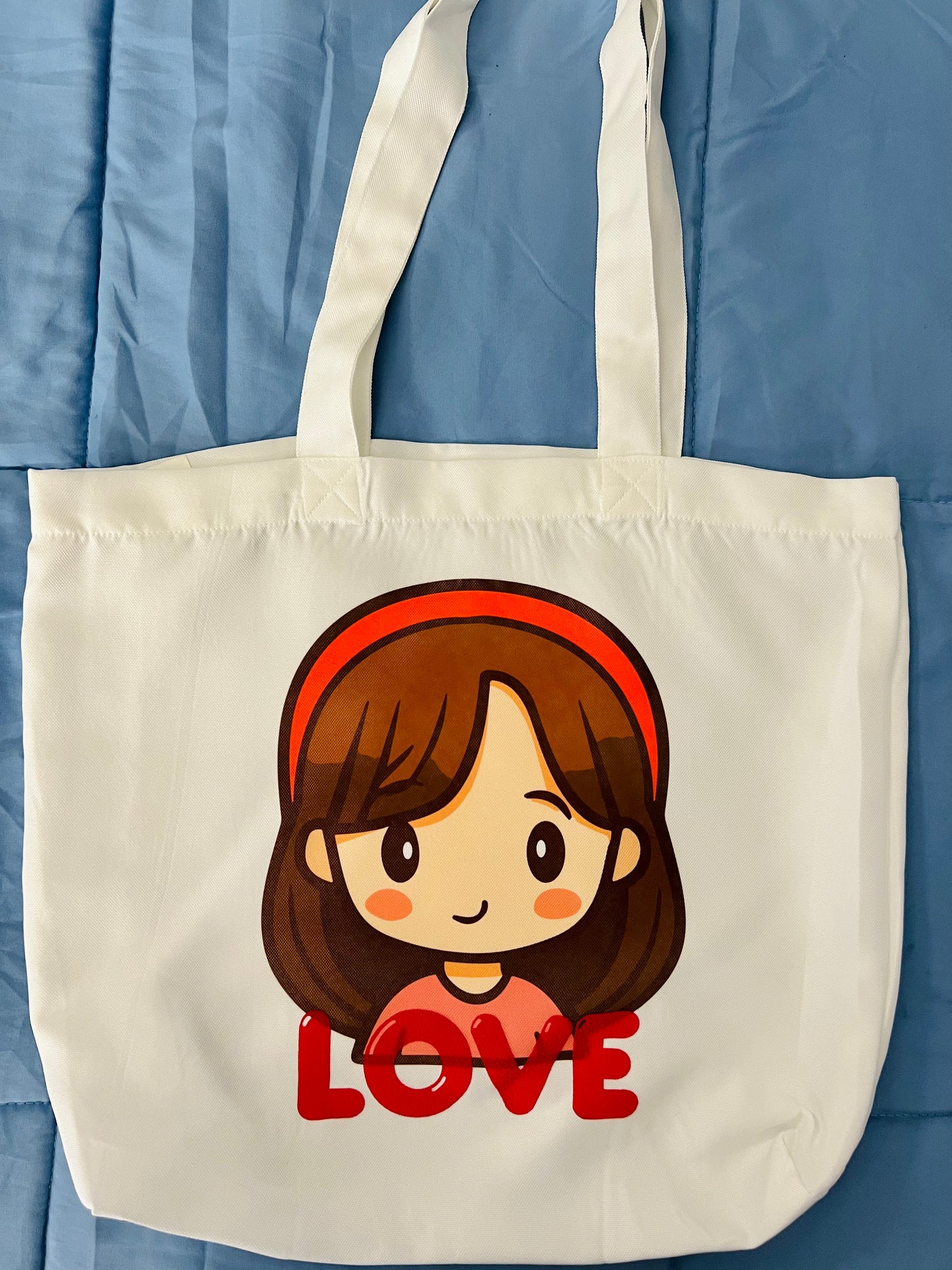 Kawaii Girl Love Tote Bag