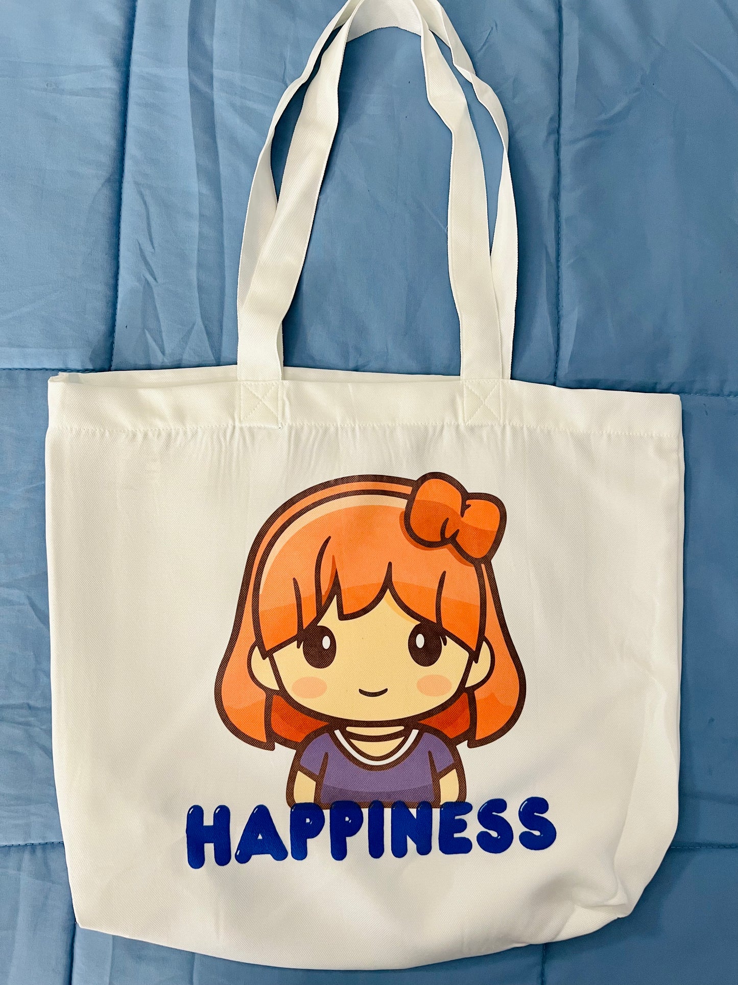 Kawaii Girl Happiness Tote Bag