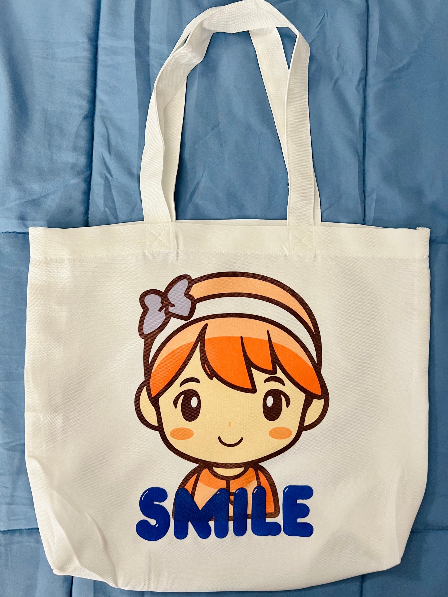 Kawaii Girl Smile Tote Bag